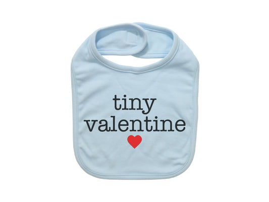 Valentine's Day Bib, Tiny Valentine, Valentine's Day Baby Bib, Cute Baby Bibs, Valentine Onesie, Baby Shower Gift, Gift For Baby, Sublimated - Chase Me Tees LLC