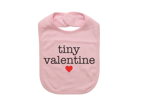 Valentine's Day Bib, Tiny Valentine, Valentine's Day Baby Bib, Cute Baby Bibs, Valentine Onesie, Baby Shower Gift, Gift For Baby, Sublimated - Chase Me Tees LLC