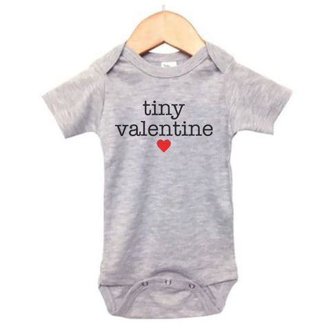 Tiny Valentine Onesie, Tiny Valentine, Valentine's Day Onesie, Valentine Onesie, Gift For Baby, Baby Shower Gift, Baby Valentine's Outfit - Chase Me Tees LLC