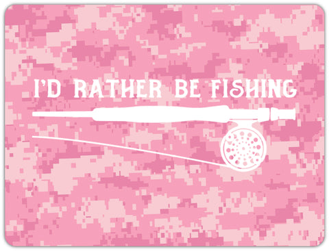 Mousepad, Fishing Mousepad, I'd Rather Be Fishing, Fishing Office Decor, Gift For Him, Gift For Fisherman, Fishing Gift, Mousepads, Office - Chase Me Tees LLC