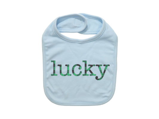 Lucky Baby Bib, Lucky Plaid, St. Patricks Day Baby, Cute Baby Bib, Green Bib, Pinch Proof, Plaid Bib, Newborn Bib, Gift For Infant, Bibs - Chase Me Tees LLC