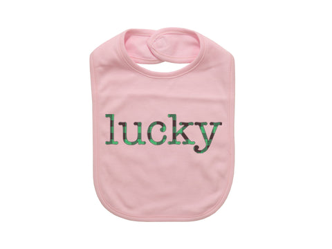 Lucky Baby Bib, Lucky Plaid, St. Patricks Day Baby, Cute Baby Bib, Green Bib, Pinch Proof, Plaid Bib, Newborn Bib, Gift For Infant, Bibs - Chase Me Tees LLC