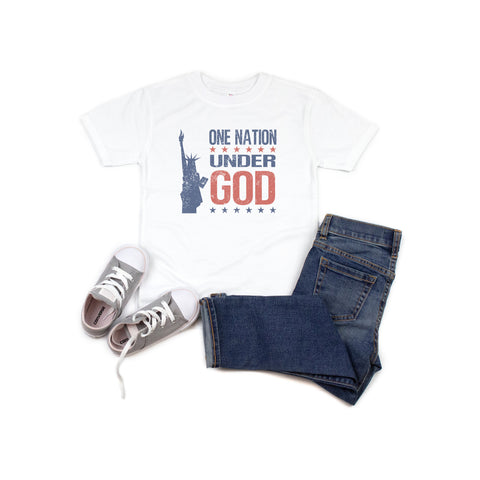 Patriotic Kid's Shirt, One Nation Under God, Toddler America Shirt, Youth Patriotic Shirt, Kid's Political Tee, Conservative Kid, USA Shirt - Chase Me Tees LLC