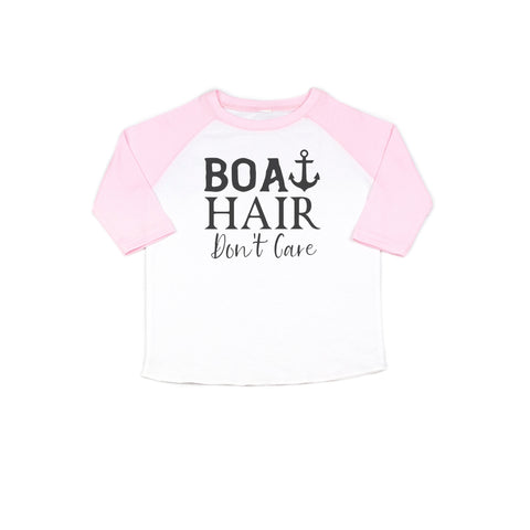 Boat Hair Don't Care, Kids Boating Shirt, Toddler Boat Shirt, Youth Boating Shirt, Kids Summer Shirt, Children's Lake Shirt, Sublimated Tee - Chase Me Tees LLC
