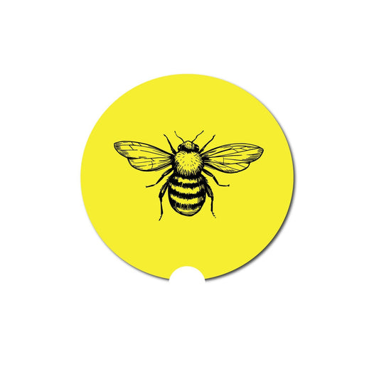 Car Coaster, Bee, Bumble Bee Coaster, Honey Bee Car Coaster, Bee Lover, Car Accessories, Car Gift, Truck Coaster, Vehicle Accessories - Chase Me Tees LLC