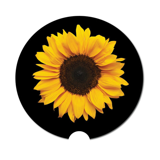 Car Coaster, Sunflower Car Coaster, Sunflower, Flower Car Coaster, Car Accessories, Car Gift, Truck Coaster, Vehicle Accessories, Flowers - Chase Me Tees LLC