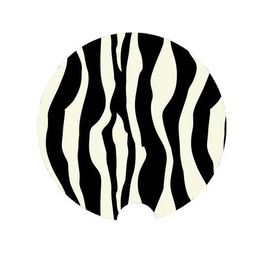 Zebra Car Coaster, Zebra, Car Accessories, Gift For Her, Zebra Gift, Zebra Print, Car Coasters, Car Gift, Cute Coasters, Car Decor, Zebras - Chase Me Tees LLC