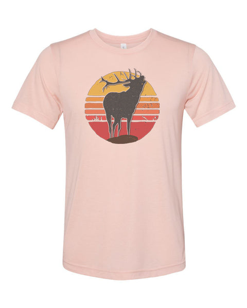 Elk Hunting Shirt, Elk Sunset, Bugling Elk Shirt, Unisex Fit, Gift For Him, Hunting Shirt, Bow Hunting Shirt, Elk Bugle, Father's Day Gift - Chase Me Tees LLC