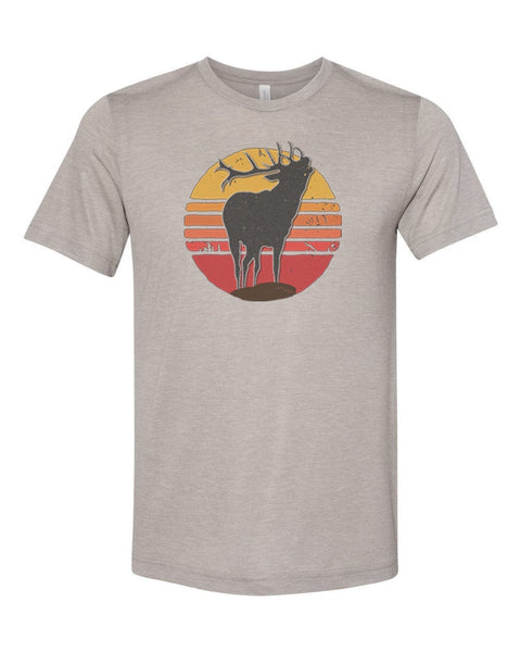 Elk Hunting Shirt, Elk Sunset, Bugling Elk Shirt, Unisex Fit, Gift For Him, Hunting Shirt, Bow Hunting Shirt, Elk Bugle, Father's Day Gift - Chase Me Tees LLC