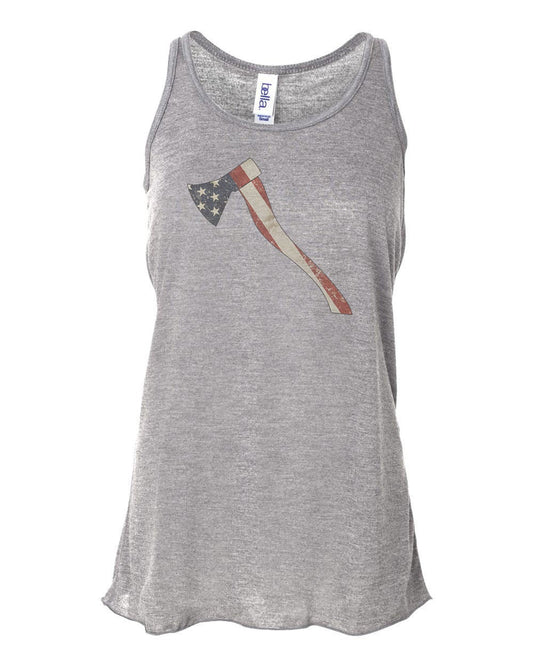 Axe Tank Top, American Axe, Axe Racerback, Women's Tank Top, American Tank, Gift For Her, Lumberjack Tank, Axe Lover, Axe Throwing, Lady's - Chase Me Tees LLC