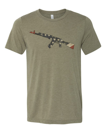 2nd Amendment Shirt, Patriotic Shirt, Gun Flag, American Flag Shirt, Merica T-shirt, Unisex Fit, Sublimated Design, Gun Shirt, 4th Of July - Chase Me Tees LLC