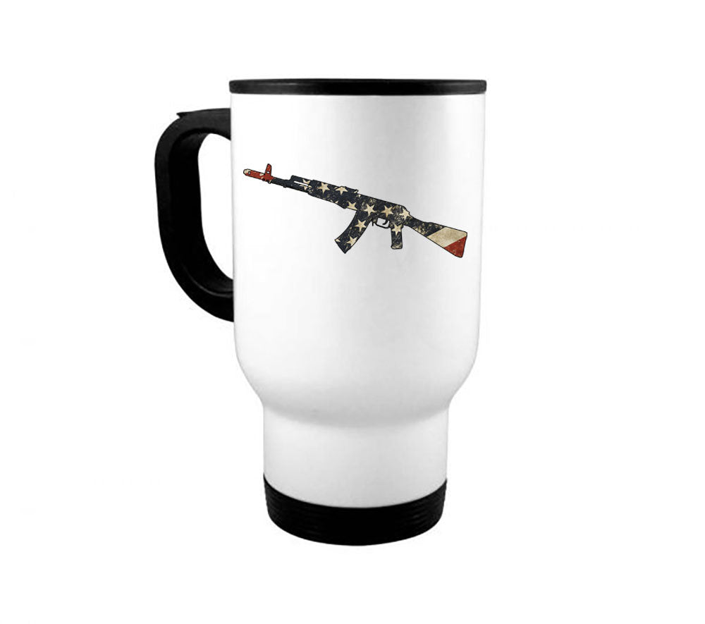 Gun Flag, Gun Mug, Patriotic Mug, 2nd Amendment Mug, Gun Lover, Gift For Him, 4th Of July Mug, Father's Day Gift, Patriotic Cup, Gun Gift - Chase Me Tees LLC