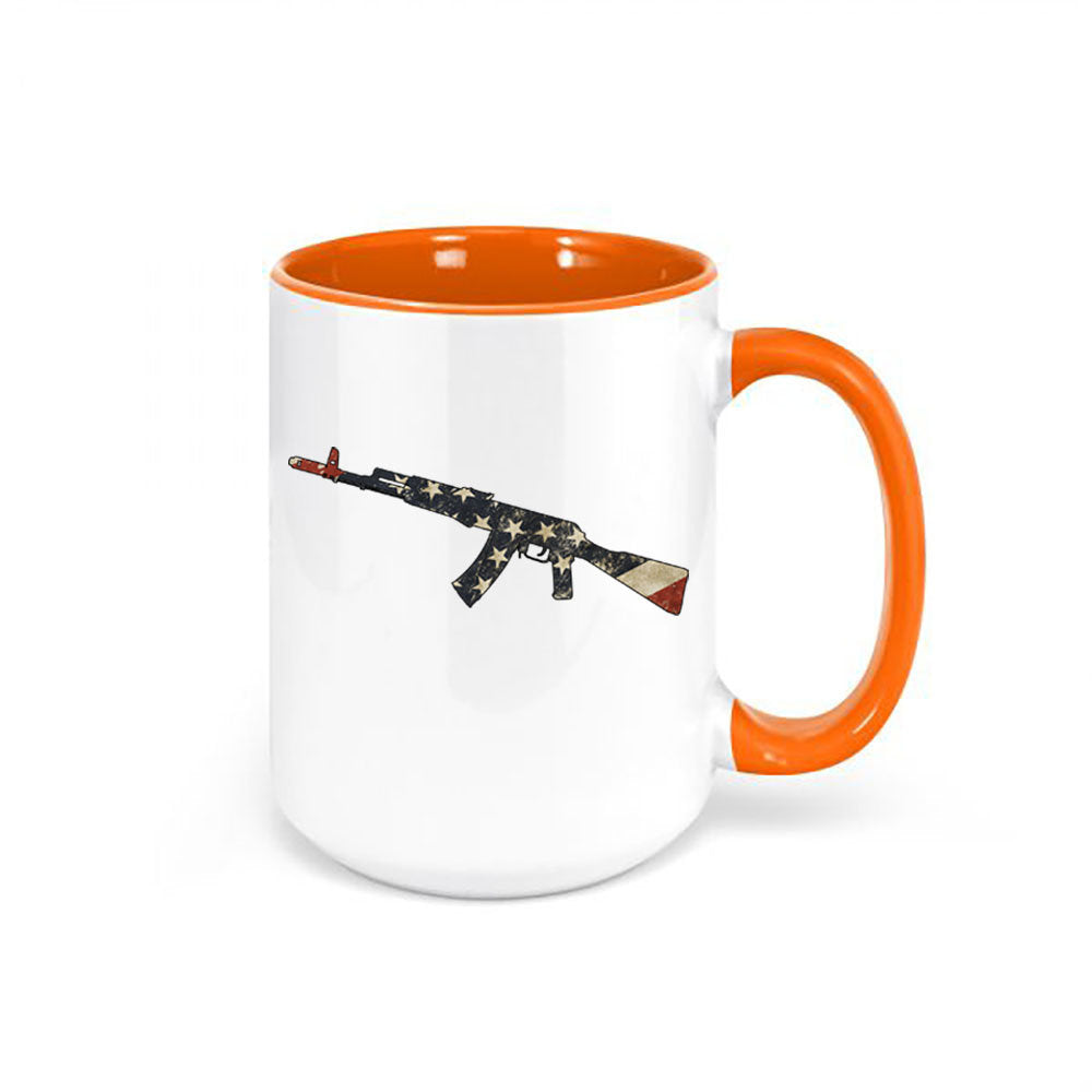 Gun Flag, Gun Mug, Patriotic Mug, 2nd Amendment Mug, Gun Lover, Gift For Him, 4th Of July Mug, Father's Day Gift, Patriotic Cup, Gun Gift - Chase Me Tees LLC