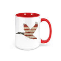Duck Hunting Mug, American Duck, Waterfowl Mug, Duck Cup, Patriotic Coffee Mug, American Flag Cup, Gift For Him, Waterfowl Gift, Ducks, Flag - Chase Me Tees LLC