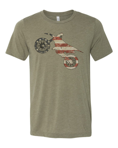 Dirt Bike Shirt, Dirt Bike Flag, Patriotic Shirt, Motorcycle Shirt, Unisex Fit, American Pride, Gift For Him, Motor Sports, Racing Shirt - Chase Me Tees LLC