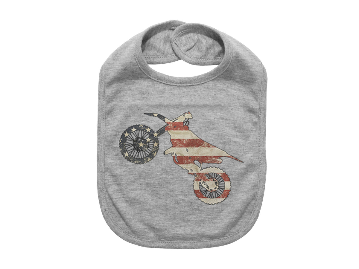 Baby Dirt Bike Bib, Dirt Bike Flag, Racing Bib, Gift For Newborn, Baby Announcement, Dirt Bike Bib, Baby Racing, Baby Shower Gift, Braaap - Chase Me Tees LLC