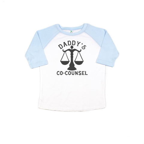 Kids Lawyer Shirt, Daddy's Co-Counsel, Kids Attorney Shirt, Lawyer Dad, Funny Toddler Shirt, Youth Lawyer Shirt, Law Office, Attorney Shirt - Chase Me Tees LLC