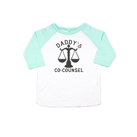 Kids Lawyer Shirt, Daddy's Co-Counsel, Kids Attorney Shirt, Lawyer Dad, Funny Toddler Shirt, Youth Lawyer Shirt, Law Office, Attorney Shirt - Chase Me Tees LLC