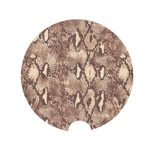 Snake Car Coaster, Snake Skin, Car Accessories, Gift For Her, Snake Gift, Car Coasters, Car Gift, Cute Coasters, Car Decor, Snake Lover - Chase Me Tees LLC