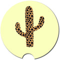 Car Coaster, Leopard Cactus, Cactus Coaster, Leopard Car Coaster, Cactus Gift, Car Accessories, Car Gift, Truck Coaster, Vehicle Accessories - Chase Me Tees LLC