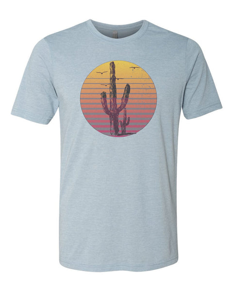 Cactus Shirt, Cactus Sunset, Cactus Gift, Unisex Fit, Sublimated Design, Desert Shirt, Gift For Her, Cacti Lover, Western Shirt, Sunset - Chase Me Tees LLC