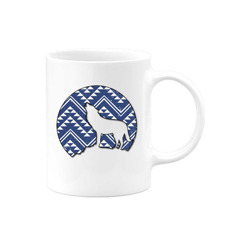 Aztec Mug, Aztec Wolf, South Western Mug, Wolf Mug, Coffee Gift, Wolves, Aztec Print, Gift For Her, Wolf Lover, Coffee Cup, Sublimated, Wolf - Chase Me Tees LLC