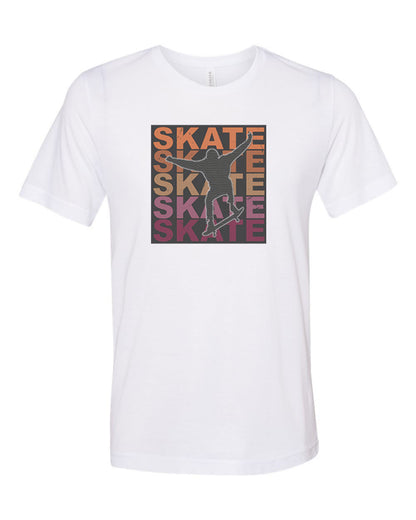 Skateboard Shirt, Skate Skate Skate, Skateboard Gift, Unisex Fit, Skating Gift, Skater Gift, Sublimated Design, Skater T-shirt, Super Soft - Chase Me Tees LLC