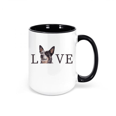 Blue Heeler Mug, Love Blue Heeler, Australian Cattle Dog, Blue Heeler Gift, Blue Heeler Mom, Cattle Dog, Coffee Gift, Dog Mom, Dog Dad - Chase Me Tees LLC