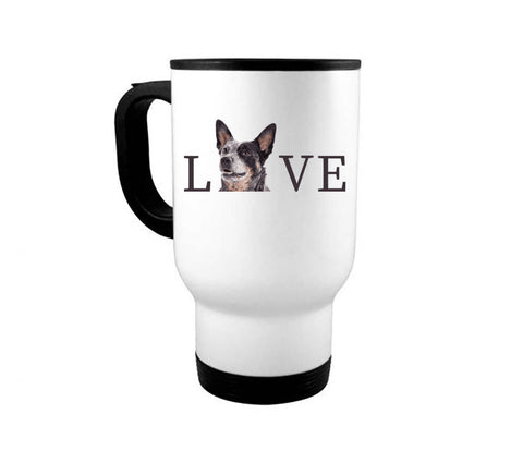 Blue Heeler Mug, Love Blue Heeler, Australian Cattle Dog, Blue Heeler Gift, Blue Heeler Mom, Cattle Dog, Coffee Gift, Dog Mom, Dog Dad - Chase Me Tees LLC