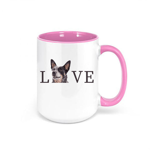 Blue Heeler Mug, Love Blue Heeler, Australian Cattle Dog, Blue Heeler Gift, Blue Heeler Mom, Cattle Dog, Coffee Gift, Dog Mom, Dog Dad - Chase Me Tees LLC