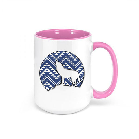 Aztec Mug, Aztec Wolf, South Western Mug, Wolf Mug, Coffee Gift, Wolves, Aztec Print, Gift For Her, Wolf Lover, Coffee Cup, Sublimated, Wolf - Chase Me Tees LLC