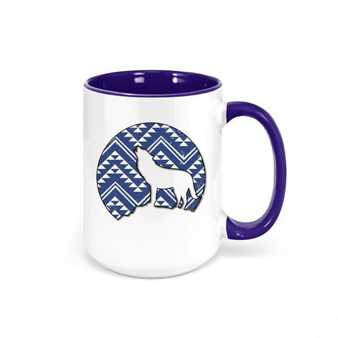 Aztec Mug, Aztec Wolf, South Western Mug, Wolf Mug, Coffee Gift, Wolves, Aztec Print, Gift For Her, Wolf Lover, Coffee Cup, Sublimated, Wolf - Chase Me Tees LLC