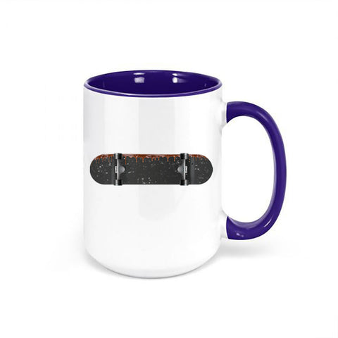 Skateboard Mug, Chocolate Skateboard, Skateboard Gift, Coffee Cup, Sublimated Design, Skater Mug, Skateboarding Mug, Gift For Skater - Chase Me Tees LLC