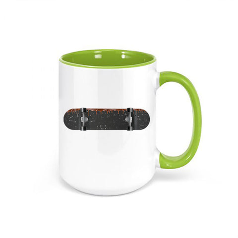 Skateboard Mug, Chocolate Skateboard, Skateboard Gift, Coffee Cup, Sublimated Design, Skater Mug, Skateboarding Mug, Gift For Skater - Chase Me Tees LLC