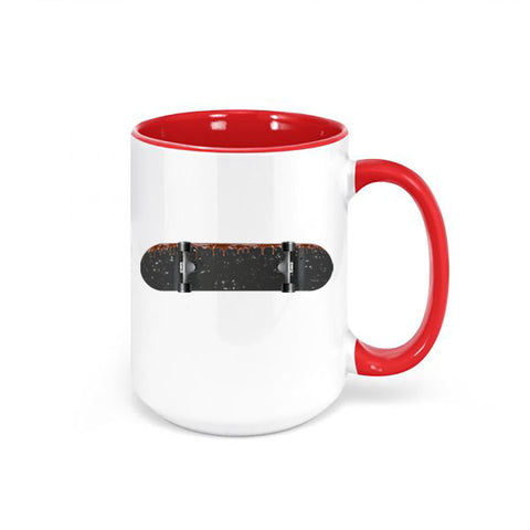 Skateboard Mug, Chocolate Skateboard, Skateboard Gift, Coffee Cup, Sublimated Design, Skater Mug, Skateboarding Mug, Gift For Skater - Chase Me Tees LLC