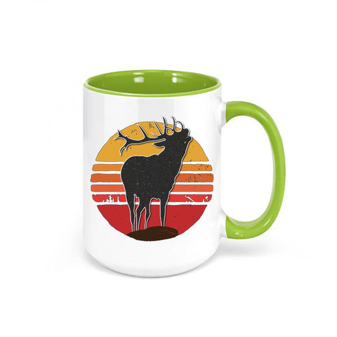 Elk Coffee Mug, Elk Sunset, Elk Hunting Mug, Rustic Mugs, Rustic Decor, Hunting Gift, Coffee Gift, Elk Hunting, Gift For Him, Hunting Cup - Chase Me Tees LLC