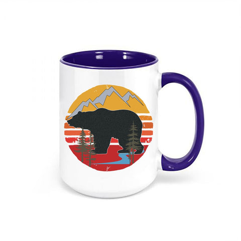 Bear Coffee Mug, Bear Sun, Rustic Mugs, Bear Lover, Gift For Bear Hunter, Bear Gift, Hunting Coffee Mug, Bear Cup, Sublimated Design - Chase Me Tees LLC