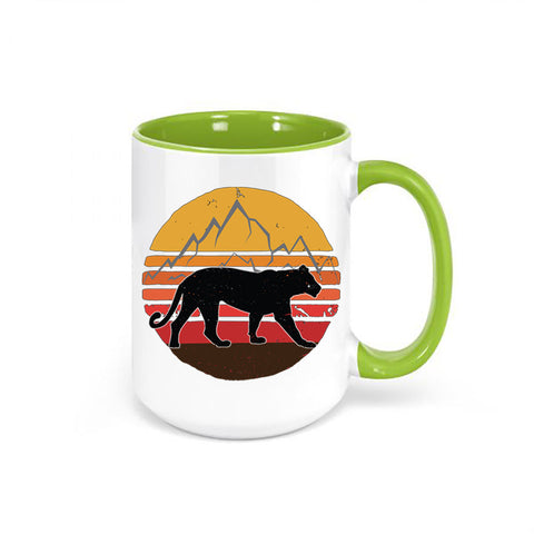 Mountain Lion Mug, Lion Sunset, Lion Coffee Mug, Panther Lover, Mountain Lion Gift, Lion Gift, Sublimated Design, Dishwasher Safe Mug - Chase Me Tees LLC