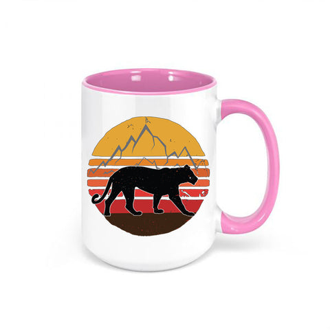 Mountain Lion Mug, Lion Sunset, Lion Coffee Mug, Panther Lover, Mountain Lion Gift, Lion Gift, Sublimated Design, Dishwasher Safe Mug - Chase Me Tees LLC