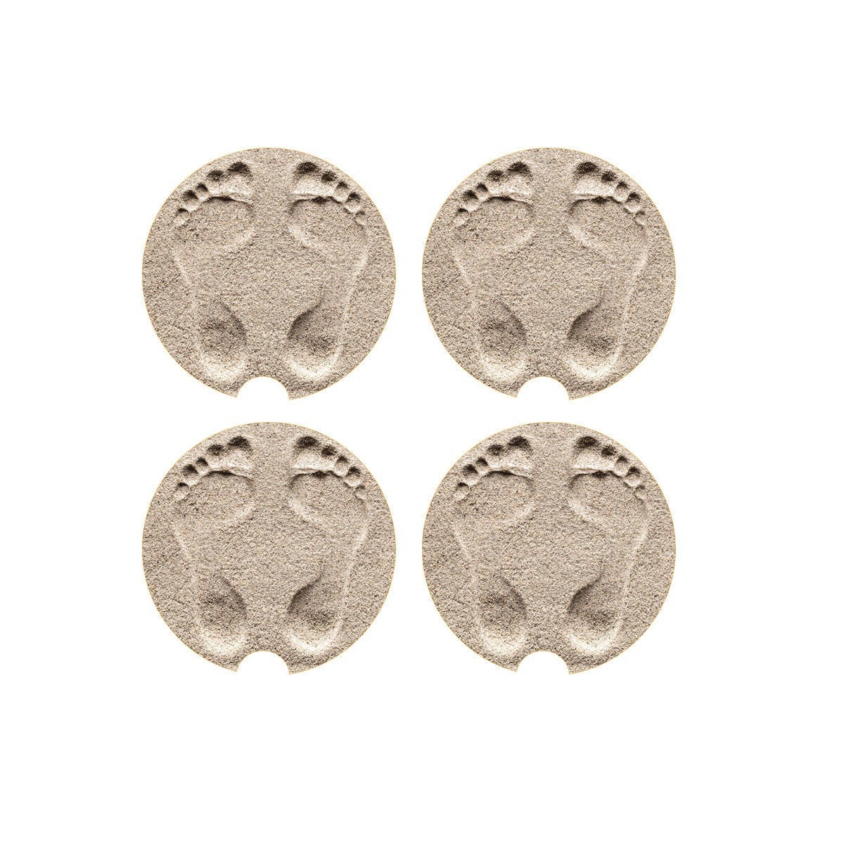 Car Coaster, Footprints, Sand Footprints, Sand Coaster, Sandy Footprints, Car Accessories, Car Gift, Truck Coaster, Vehicle Accessories - Chase Me Tees LLC
