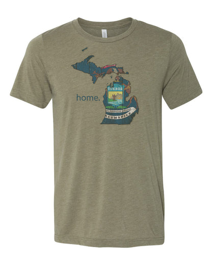 Michigan Shirt, Michigan Is Home, Michigan Gift, Great Lakes Shirt, Mitten State, Unisex Fit, Sublimated Design, MI Shirt, MI Is Home - Chase Me Tees LLC