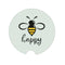 Car Coaster, Bee Happy, Bee Car Coaster, Bee Gift, Bee Lover, Be Happy, Car Accessories, Car Gift, Truck Coaster, Vehicle Accessories - Chase Me Tees LLC