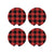 Car Coaster, Red Plaid, Plaid Car Coaster, Plaid Coaster, Red Buffalo Plaid, Car Accessories, Car Gift, Truck Coaster, Vehicle Accessories - Chase Me Tees LLC