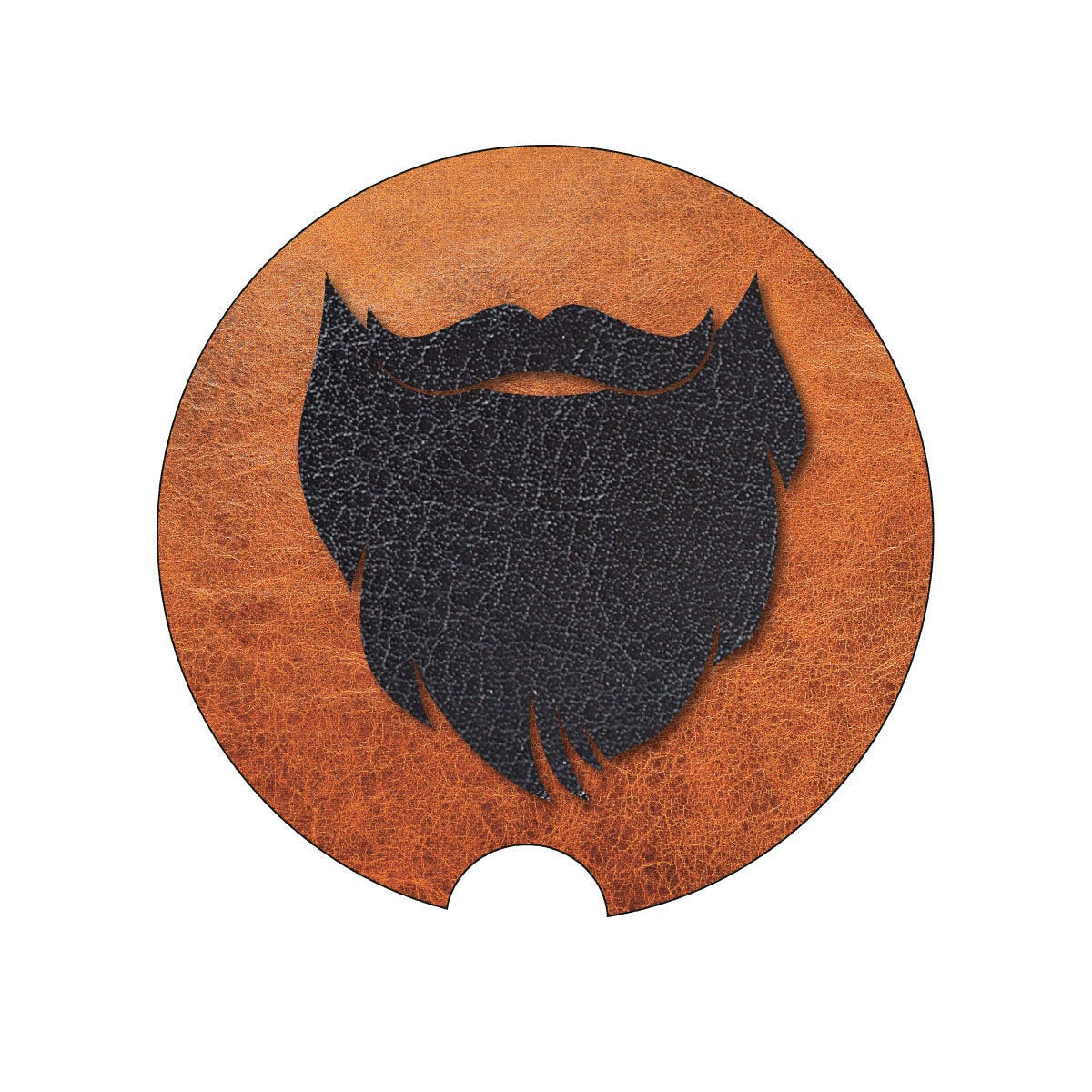 Car Coaster, Leather Beard, Mens Car Coaster, Beard Gift, Beard Coaster, Beard Lover, Car Accessories, Truck Coaster, Vehicle Accessories - Chase Me Tees LLC
