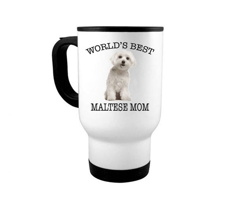 Maltese Mug, World's Best Maltese Mom, Dog Mom Mug, Maltese Mom, Gift For Maltese Owner, Maltese Coffee Cup, Gift For Maltese Mom, Maltese - Chase Me Tees LLC