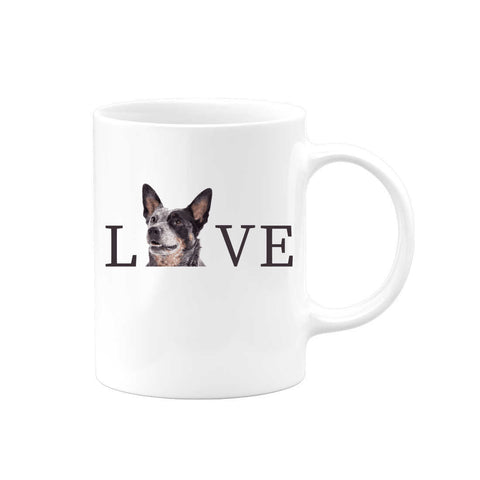 Blue Heeler Mug, Love Blue Heeler, Australian Cattle Dog, Blue Heeler Gift, Blue Heeler Mom, Cattle Dog, Coffee Gift, Dog Mom, Dog Dad - Chase Me Tees LLC