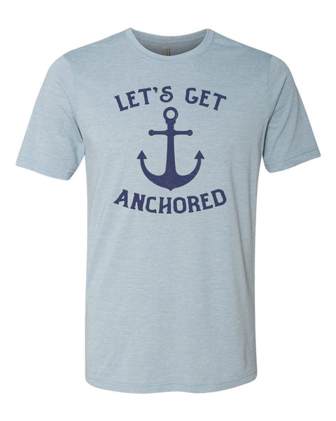 Boating Shirt, Let's Get Anchored, Sailing Shirt, Boat Gift, Unisex Fit, Sublimated Design, Lake Shirt, Gift For Him, Funny Boating Shirt - Chase Me Tees LLC