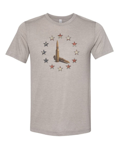 Bullet Shirt, Stars And Bullets, 2nd Amendment Shirt, Gun Shirt, Tactical Shirt, Gun Apparel, Unisex Fit, Gun Lover, Cartridges, Bullets - Chase Me Tees LLC