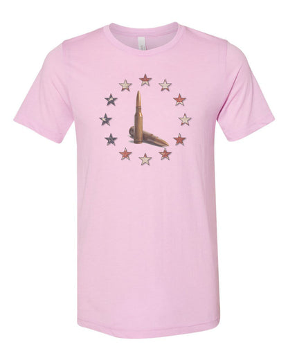 Bullet Shirt, Stars And Bullets, 2nd Amendment Shirt, Gun Shirt, Tactical Shirt, Gun Apparel, Unisex Fit, Gun Lover, Cartridges, Bullets - Chase Me Tees LLC