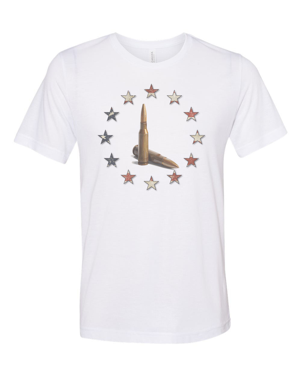 Bullet Shirt, Stars And Bullets, 2nd Amendment Shirt, Gun Shirt, Tactical Shirt, Gun Apparel, Unisex Fit, Gun Lover, Cartridges, Bullets - Chase Me Tees LLC